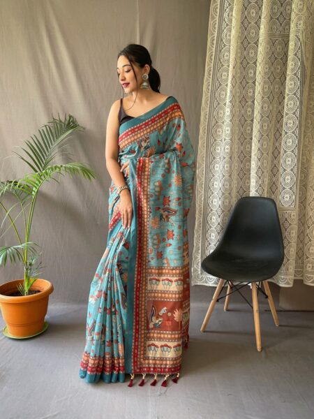 Patola Soft Kalamkari saree