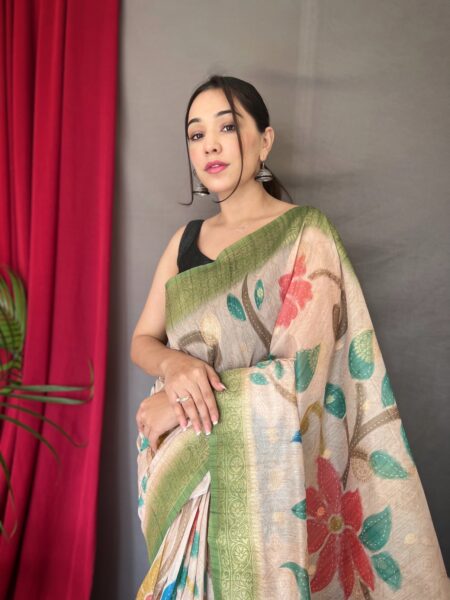 Banarasi cotton silk saree