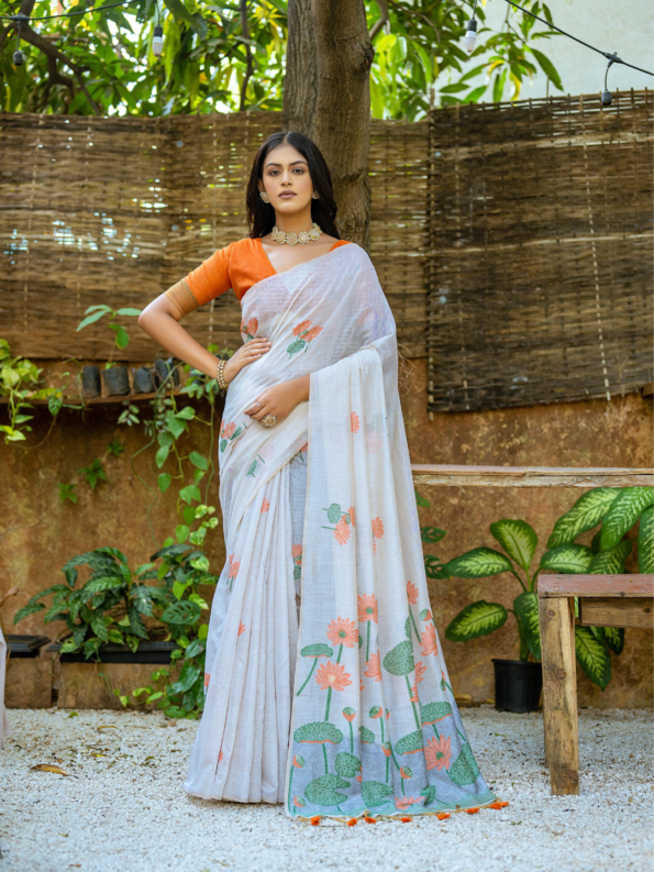 Cotton silk saree