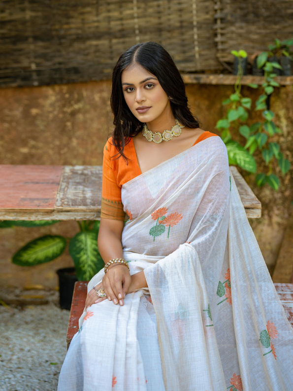 Cotton silk saree