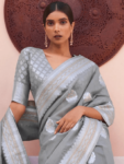 Banarasi linen saree